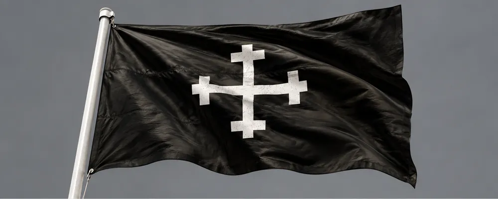 Bandera negra con la cruz de Chuwi