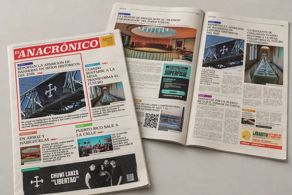 Periódico El Anacrónico anunciando Libertad de Chuwi